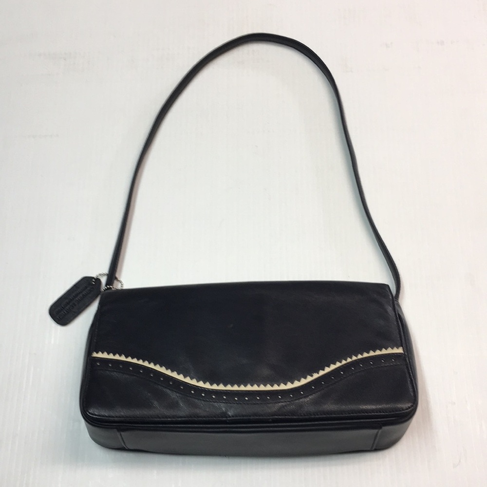 Worthington Black Leather Shoulder Bag